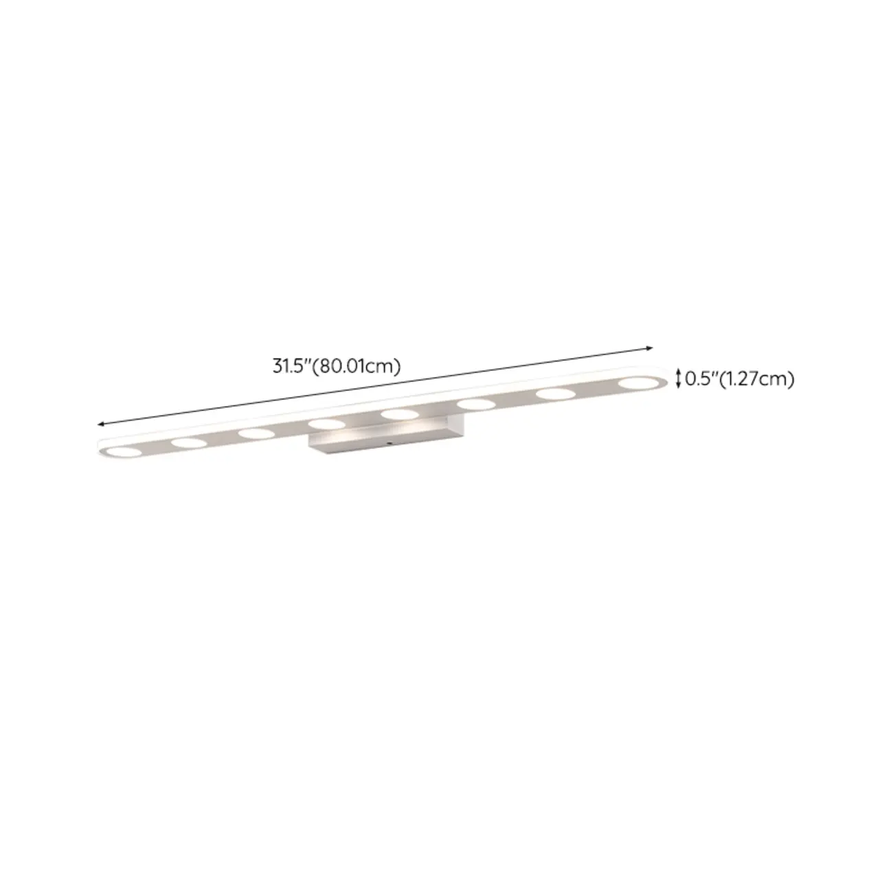 Durable Metal LED Bar Vanity Light with Acrylic Shade for Bathroom Image - 13 | homeyfad