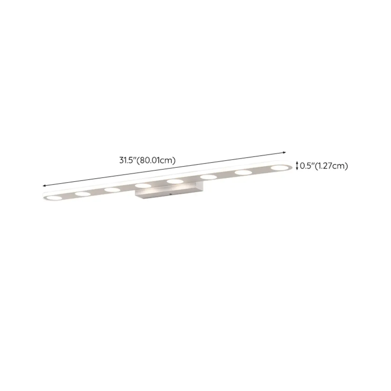 Durable Metal LED Bar Vanity Light with Acrylic Shade for Bathroom Image - 13