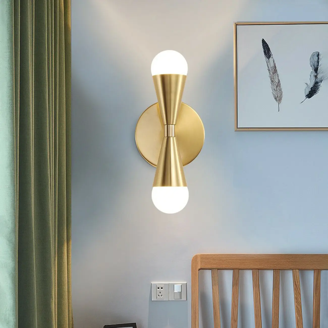 Traditional Metal Geometric Vanity Light for Bedroom Image - 4 | homeyfad