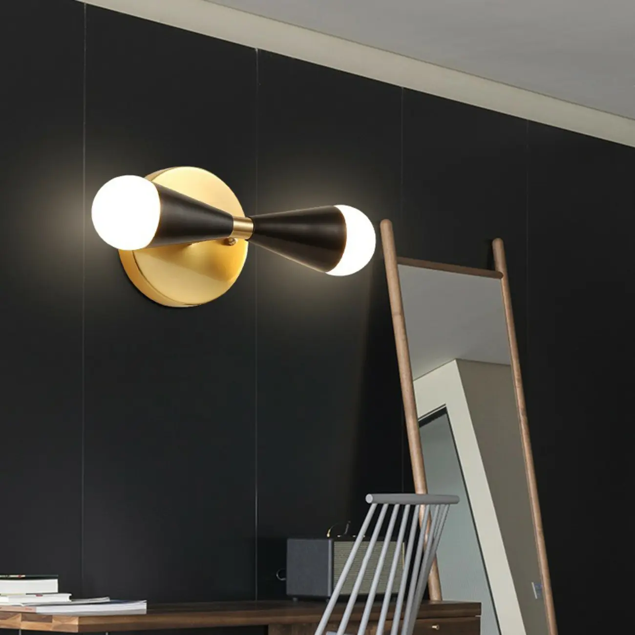 Traditional Metal Geometric Vanity Light for Bedroom Image - 2 | homeyfad