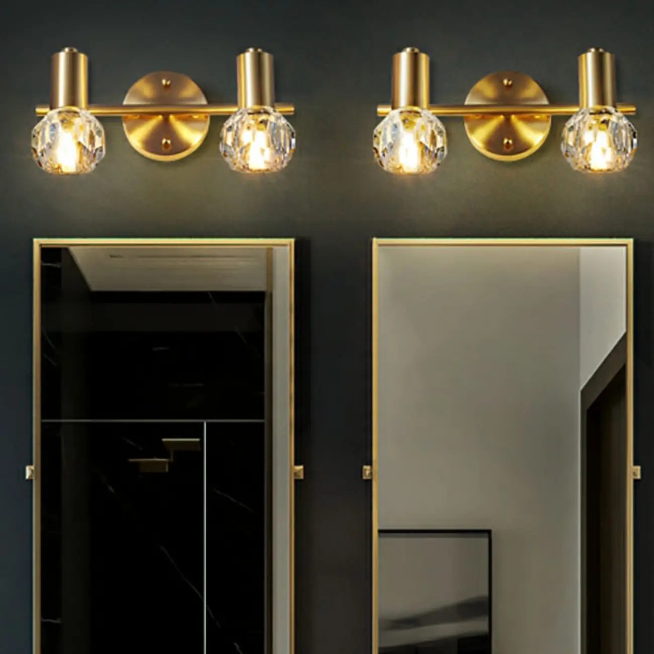 Gold Crystal Modern Vanity Light for Bathroom Decor Image - 3 | homeyfad
