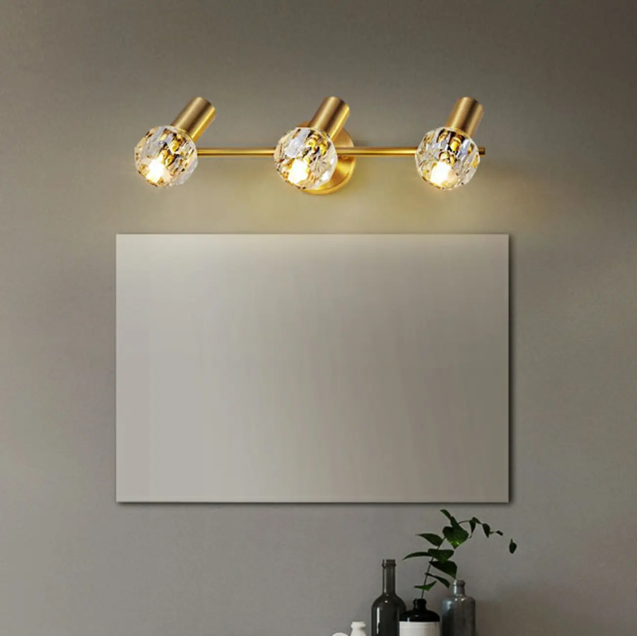 Gold Crystal Modern Vanity Light for Bathroom Decor Image - 14 | homeyfad