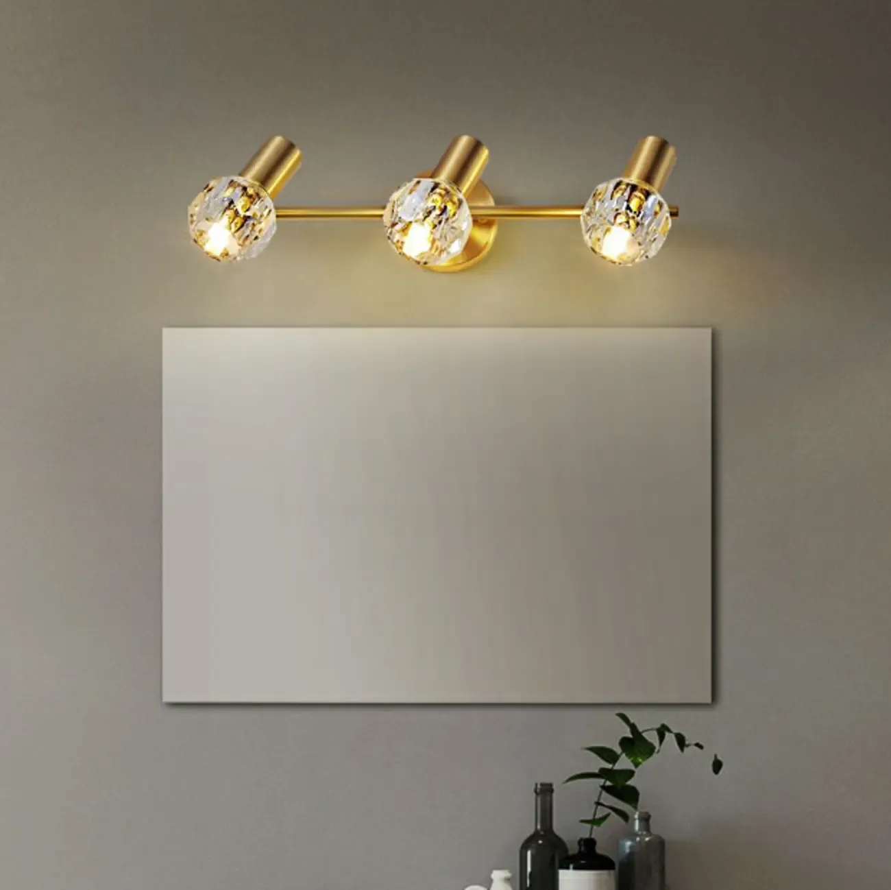 Gold Crystal Modern Vanity Light for Bathroom Decor Image - 14