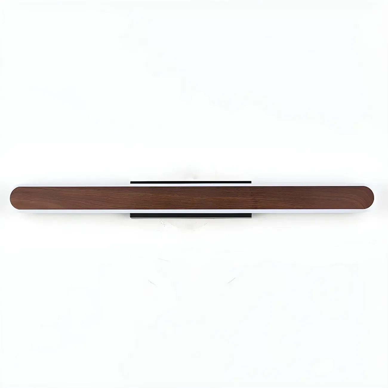 Modish Walnut Oval Acrylic LED Vanity Light Image - 7