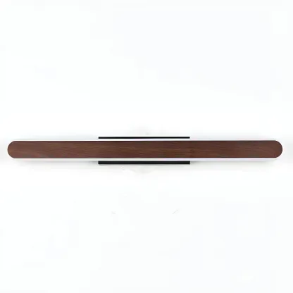 Modish Walnut Oval Acrylic LED Vanity Light Image - 7