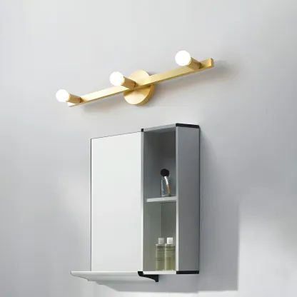 Elegant Metal Vanity Light with Geometric Shape for Bathroom Image - 1