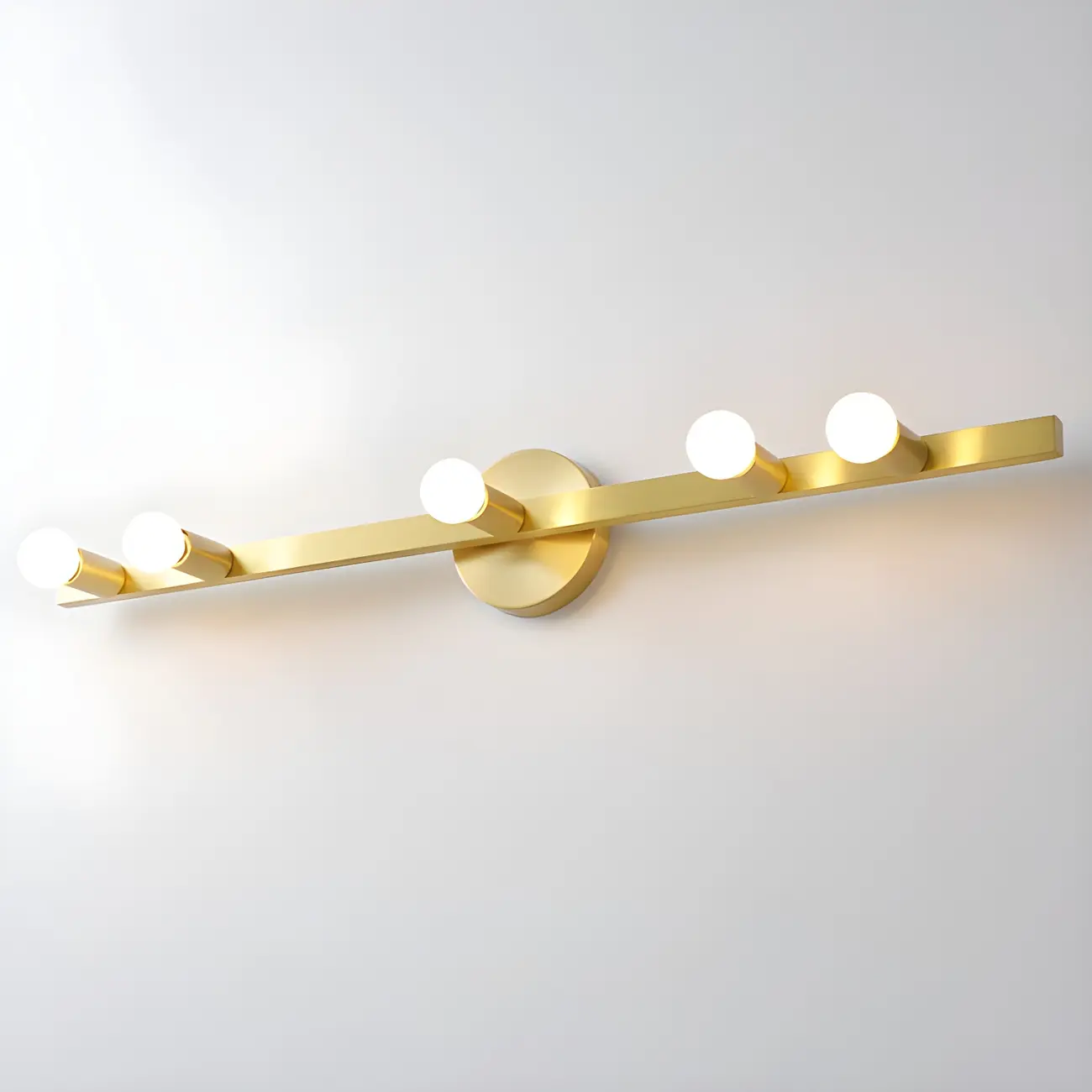 Elegant Metal Vanity Light with Geometric Shape for Bathroom Image - 4 | homeyfad