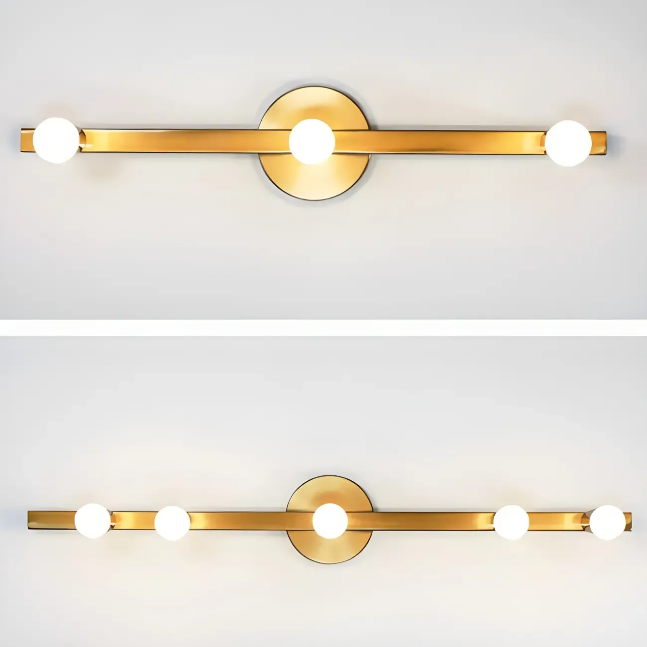 Elegant Metal Vanity Light with Geometric Shape for Bathroom Image - 6