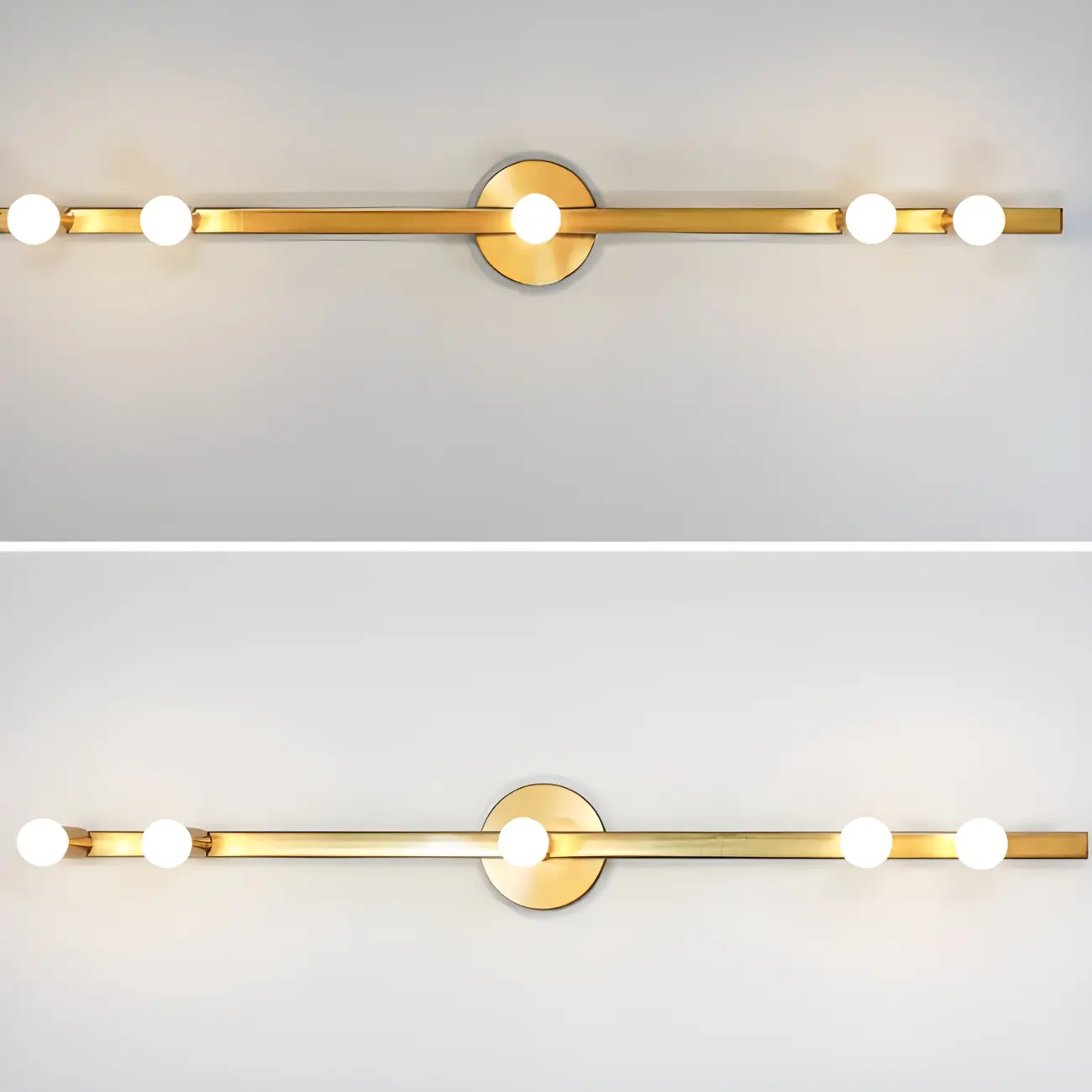 Elegant Metal Vanity Light with Geometric Shape for Bathroom Image - 7 | homeyfad