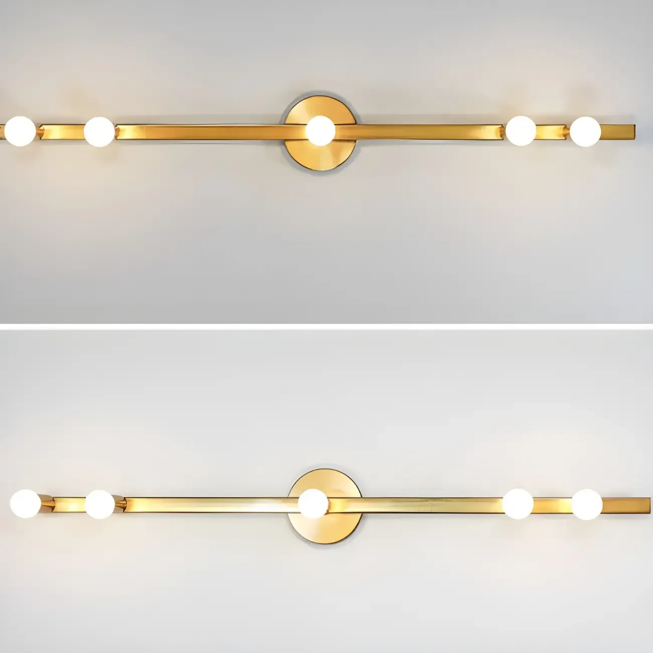 Elegant Metal Vanity Light with Geometric Shape for Bathroom Image - 7