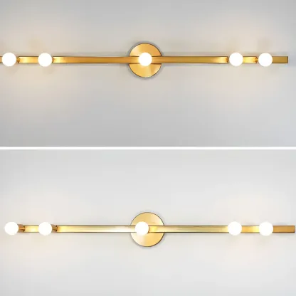 Elegant Metal Vanity Light with Geometric Shape for Bathroom Image - 7