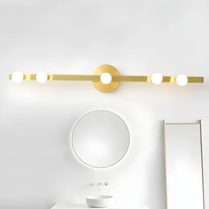 Elegant Metal Vanity Light with Geometric Shape for Bathroom Image - 8