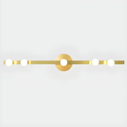 Elegant Metal Vanity Light with Geometric Shape for Bathroom Image - 12