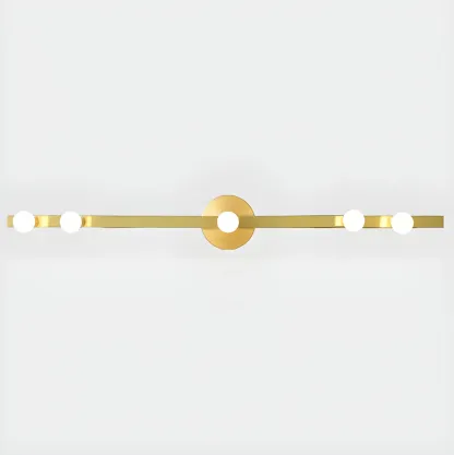 Elegant Metal Vanity Light with Geometric Shape for Bathroom Image - 13