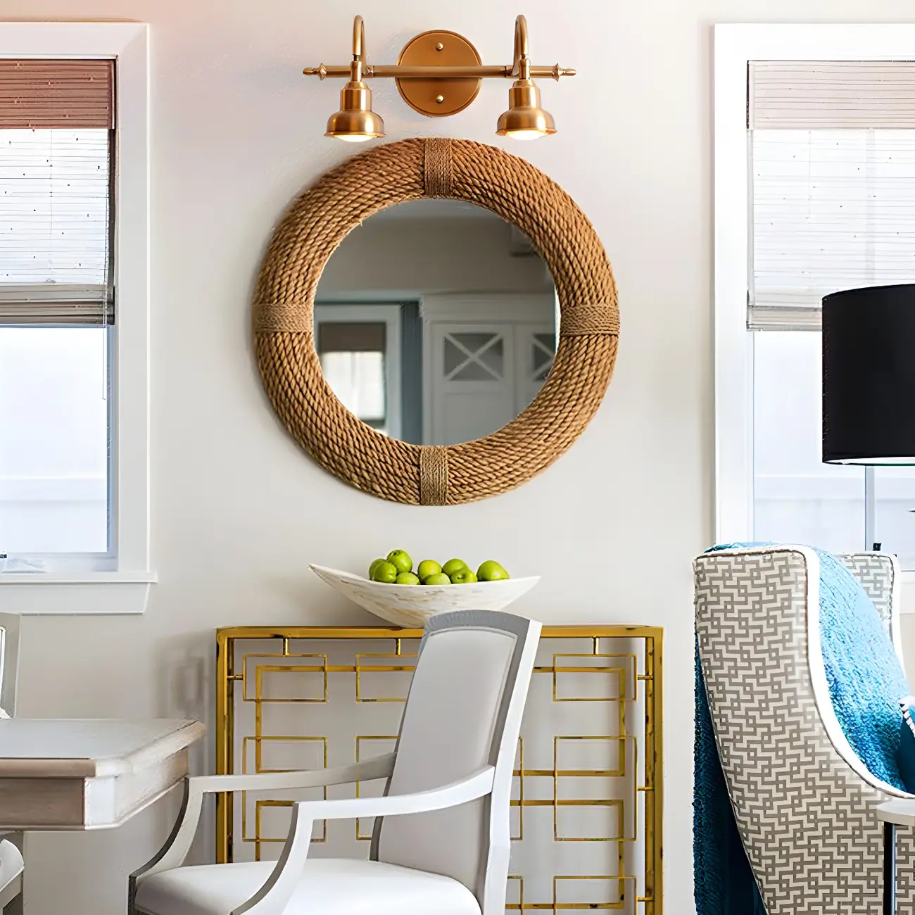 Vintage Globe Vanity Light with Copper Shade for Bathroom Image - 5 | homeyfad