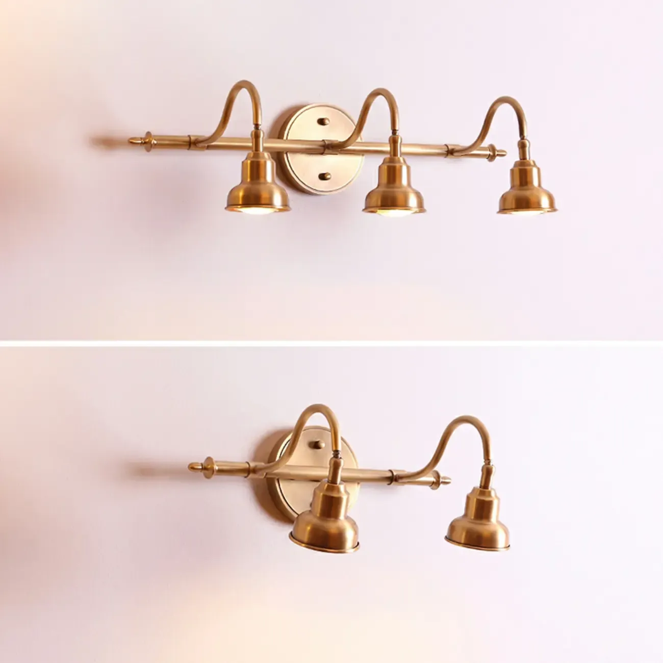 Vintage Globe Vanity Light with Copper Shade for Bathroom Image - 7