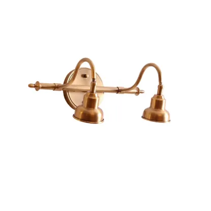 Vintage Globe Vanity Light with Copper Shade for Bathroom Image - 10