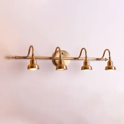 Vintage Globe Vanity Light with Copper Shade for Bathroom Image - 11