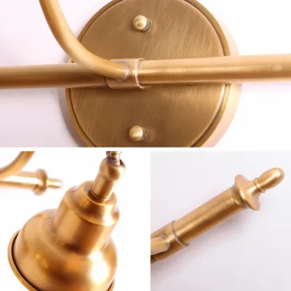 Vintage Globe Vanity Light with Copper Shade for Bathroom Image - 15