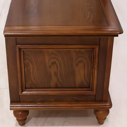 Traditional Wooden Mueble Para TV Stand with Drawers & Shelves Image - 7