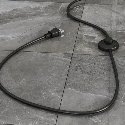 Modern Adjustable Height Metal Arc Floor Lamp with Storage Shelf Image - 11