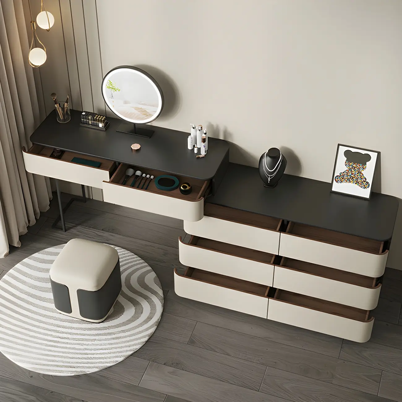 Makeup Vanity with Drawers