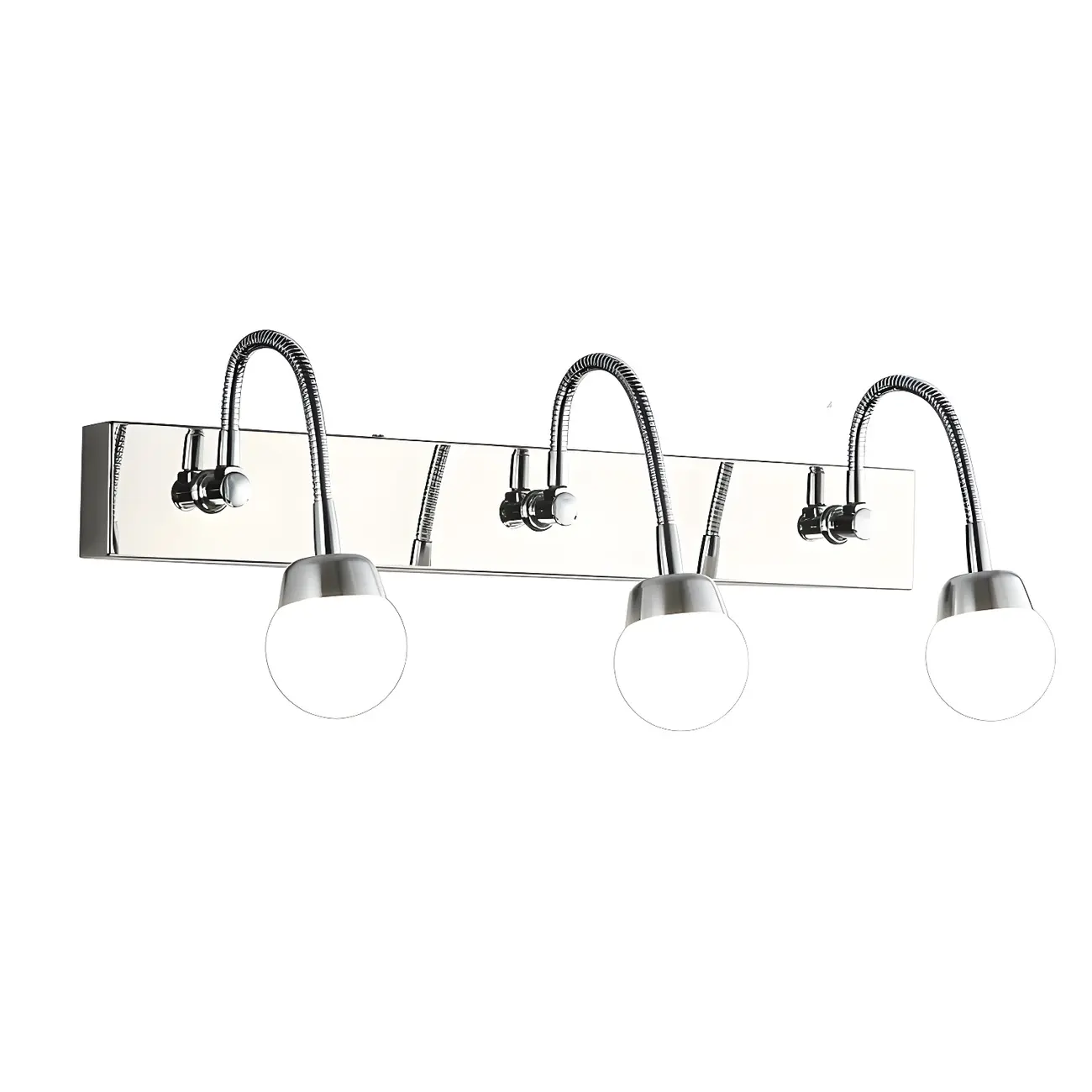3-Light Modern Silver Vanity Light Dimmable LED for Bathroom | homeyfad