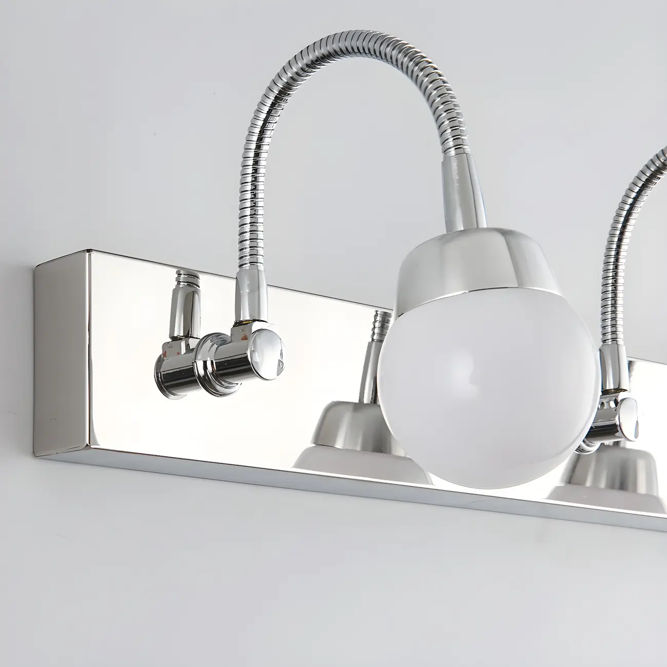 3-Light Modern Silver Vanity Light Dimmable LED for Bathroom | homeyfad