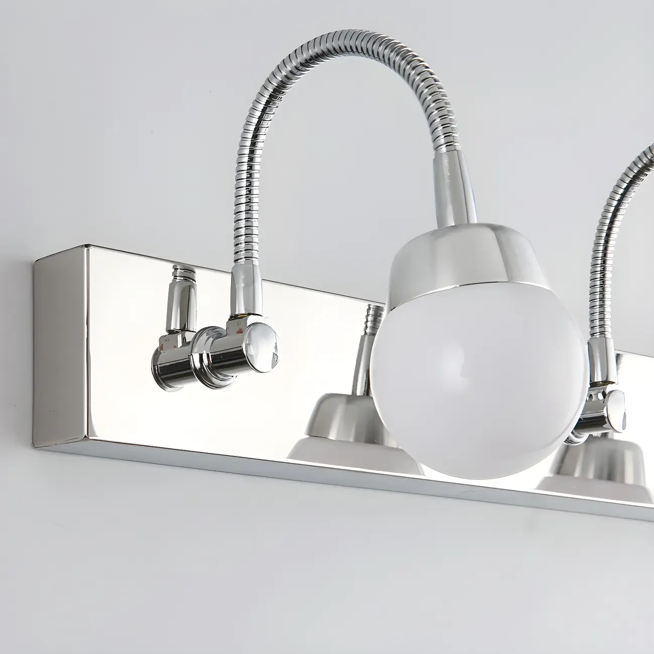 3-Light Modern Silver Vanity Light Dimmable LED for Bathroom