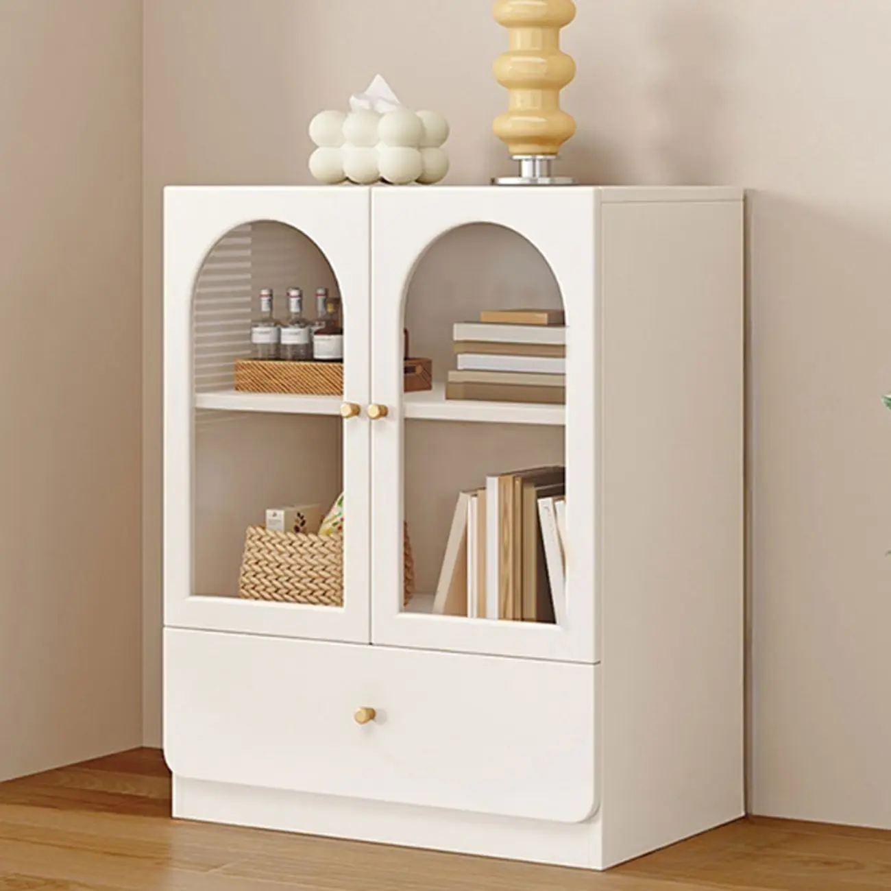 Modern White Wood Storage Bookcase Display Unit Image - 3 | homeyfad