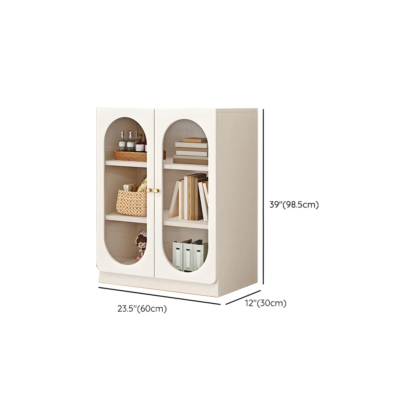 Modern White Wood Storage Bookcase Display Unit #size | homeyfad
