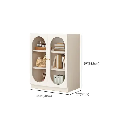 Modern White Wood Storage Bookcase Display Unit #size