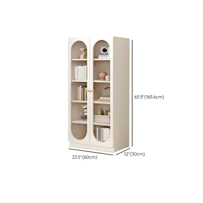 Modern White Wood Storage Bookcase Display Unit Image - 17