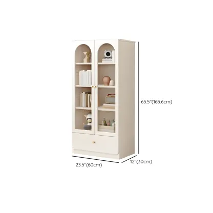 Modern White Wood Storage Bookcase Display Unit Image - 20
