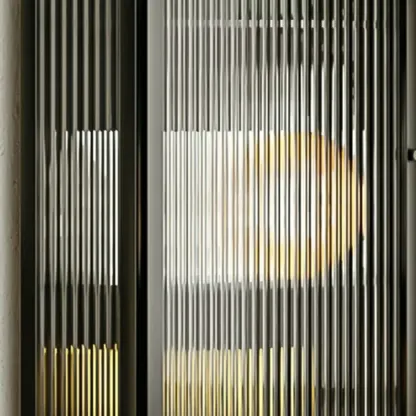 Modern Iron White Fluted Glass Storage Corner Cabinet Image - 7