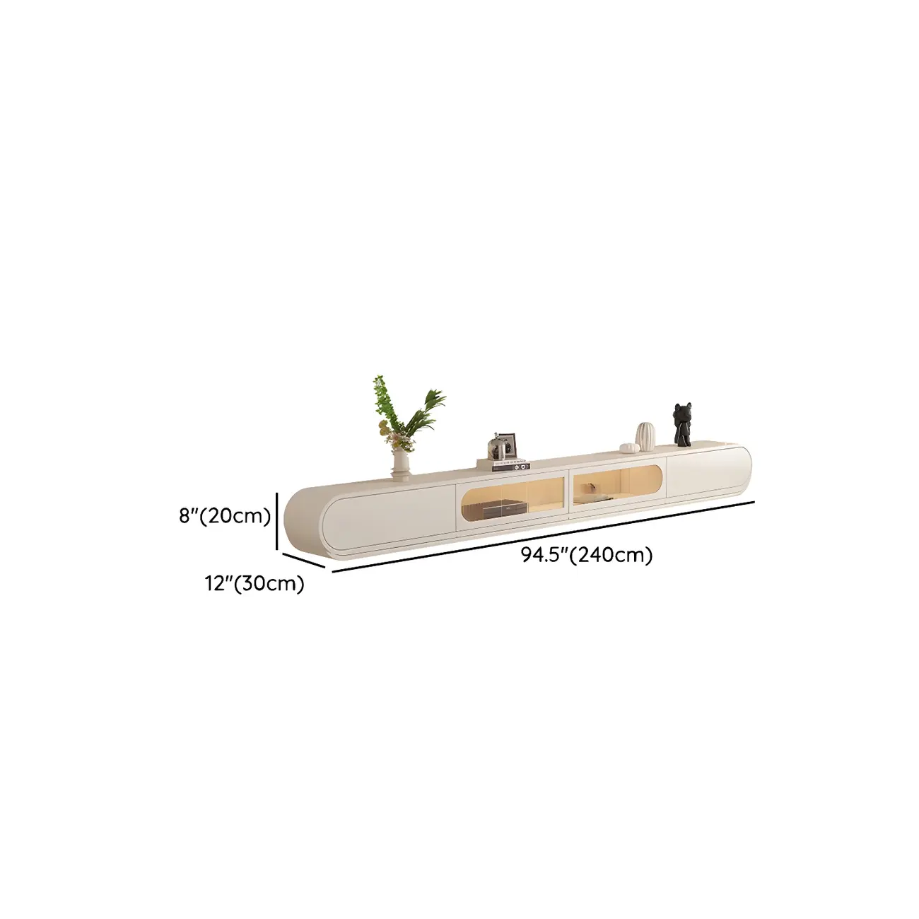 Glam Beige Wooden Mueble Flotante Para TV Stand with Drawers Image - 15 | homeyfad
