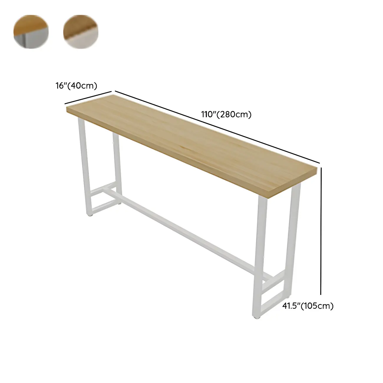 Modern Rustic Pine Wood Top Iron Base Bar Table Image - 21 | homeyfad