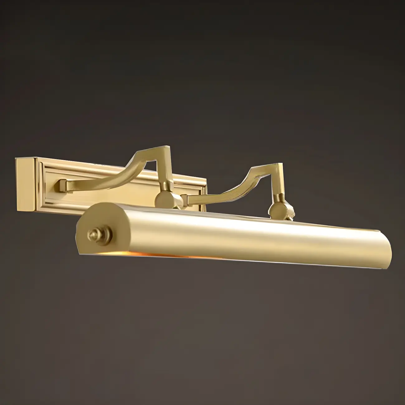 Classic Metal Tube Vanity Light with Copper Shade for Bathroom Image - 4 | homeyfad