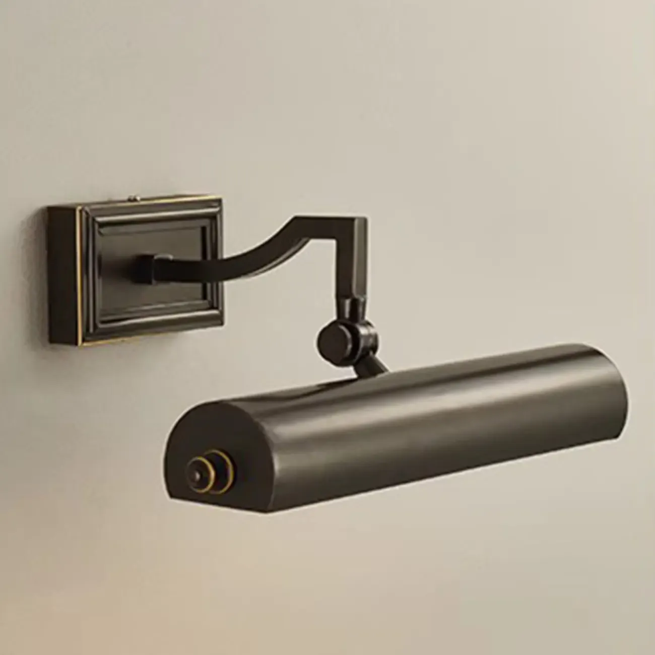 Classic Metal Tube Vanity Light with Copper Shade for Bathroom Image - 6