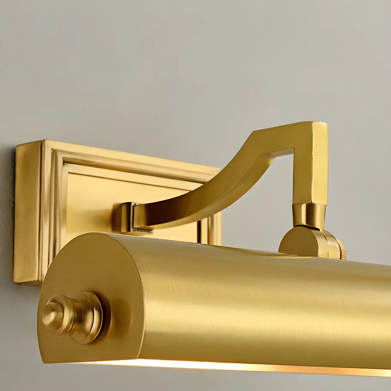 Classic Metal Tube Vanity Light with Copper Shade for Bathroom Image - 10 | homeyfad