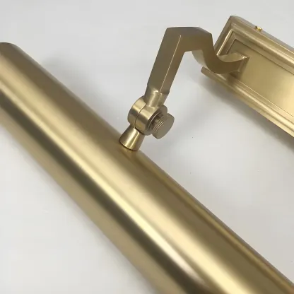 Classic Metal Tube Vanity Light with Copper Shade for Bathroom Image - 11