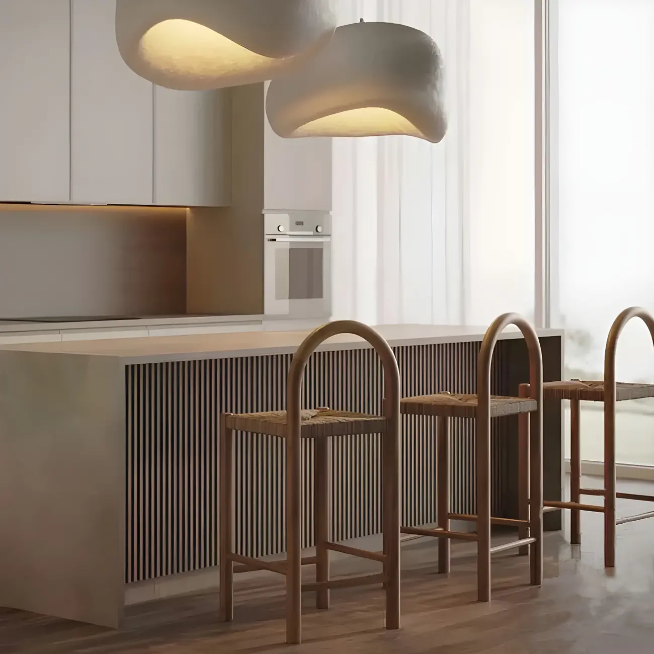 Rustic Wood Natural Texture Cushion Bar Stool Image - 2 | homeyfad