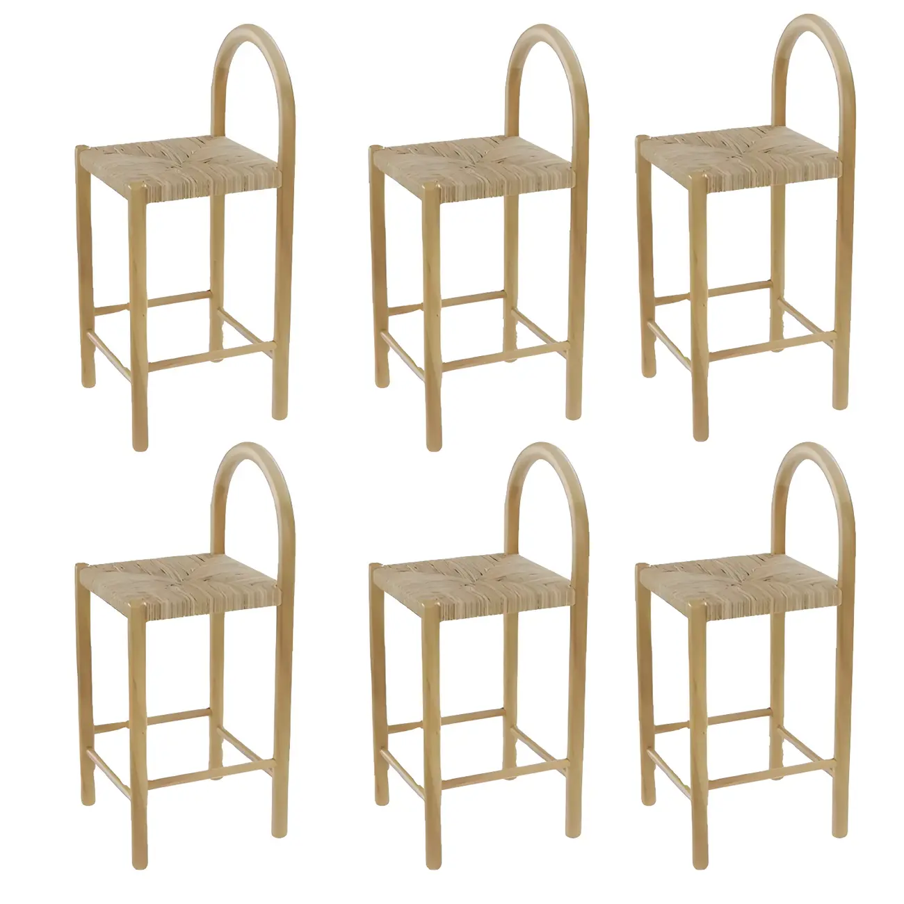 Rustic Wood Natural Texture Cushion Bar Stool Image - 18 | homeyfad