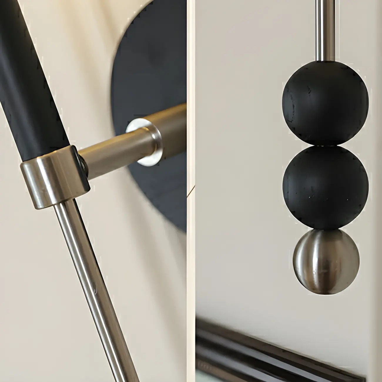 Modern Black Globe Vanity Light with White Glass Shade Image - 8 | homeyfad