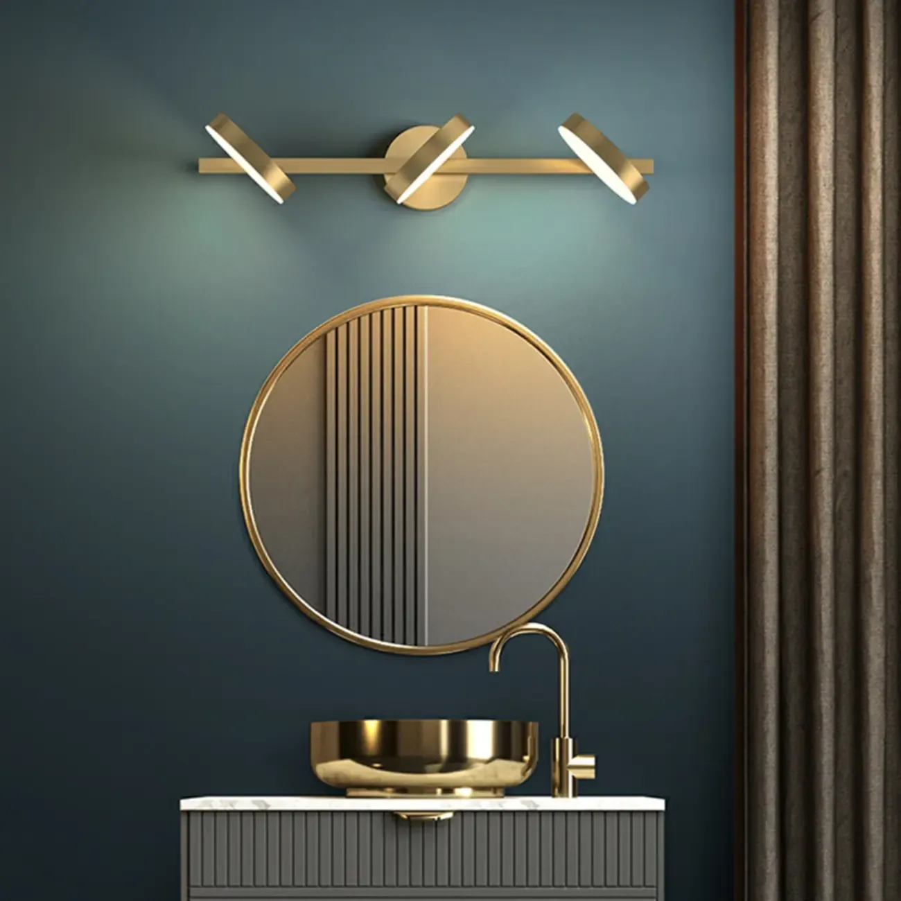 Minimalist Metal Vanity Light with LED for Bathroom Decor Image - 4