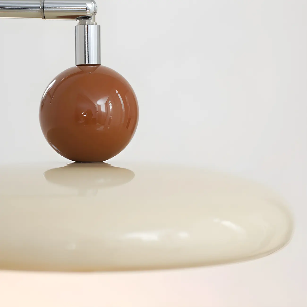 Modern Beige Circle Shade Sliver Swing Arm Wall Light Image - 7 | homeyfad