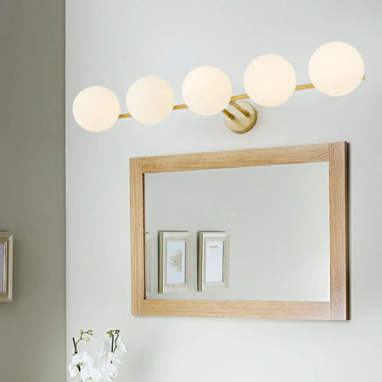 Stylish Globe Metal Vanity Light with Stretchable Design for Home Image - 1