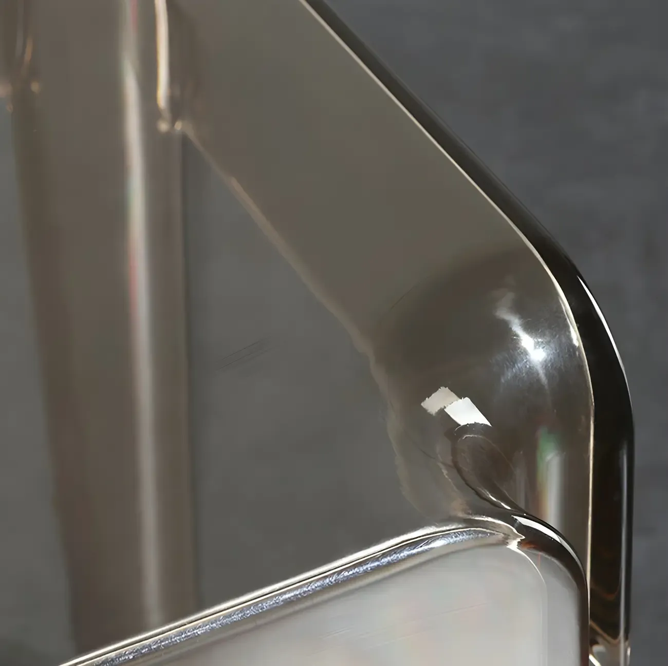 Modern Acrylic Smooth Transparent Stackable Square Bar Stool Image - 9