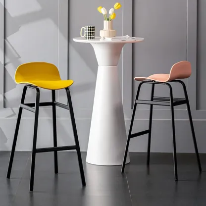 Glam Leather Adjustable Bar Stools with Backrest for Dining Room Image - 1