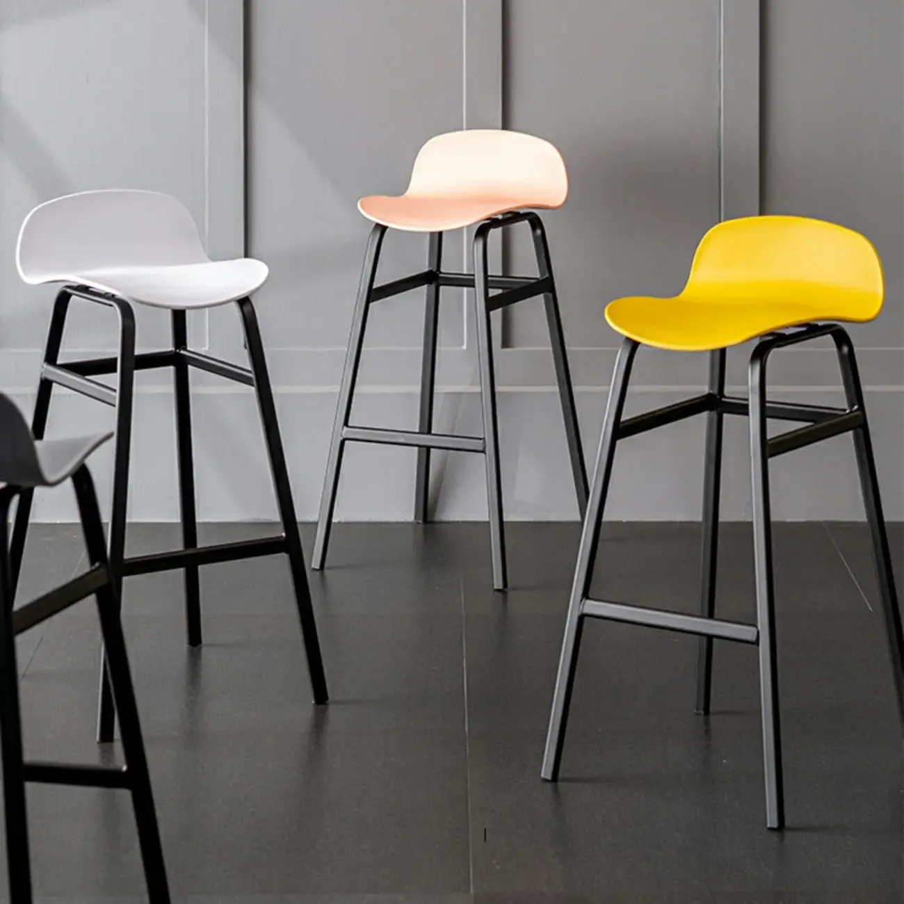 Glam Leather Adjustable Bar Stools with Backrest for Dining Room Image - 8